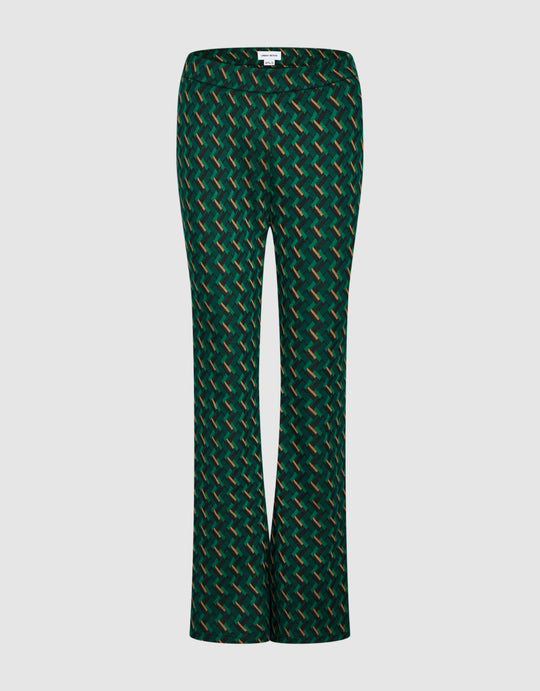 Knitted Capri Flare Pants