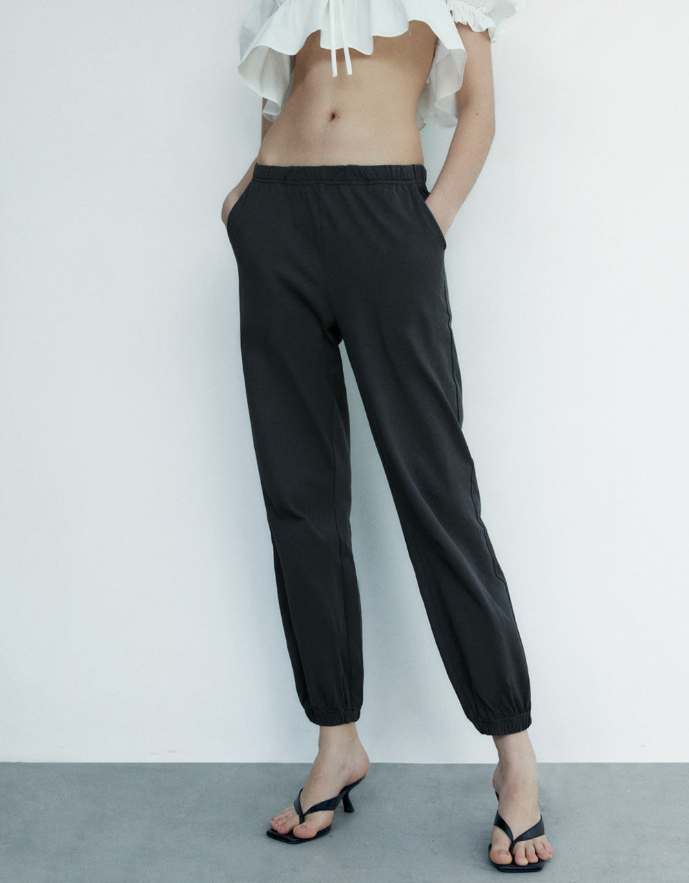 Knitted Cropped Jogger Pants