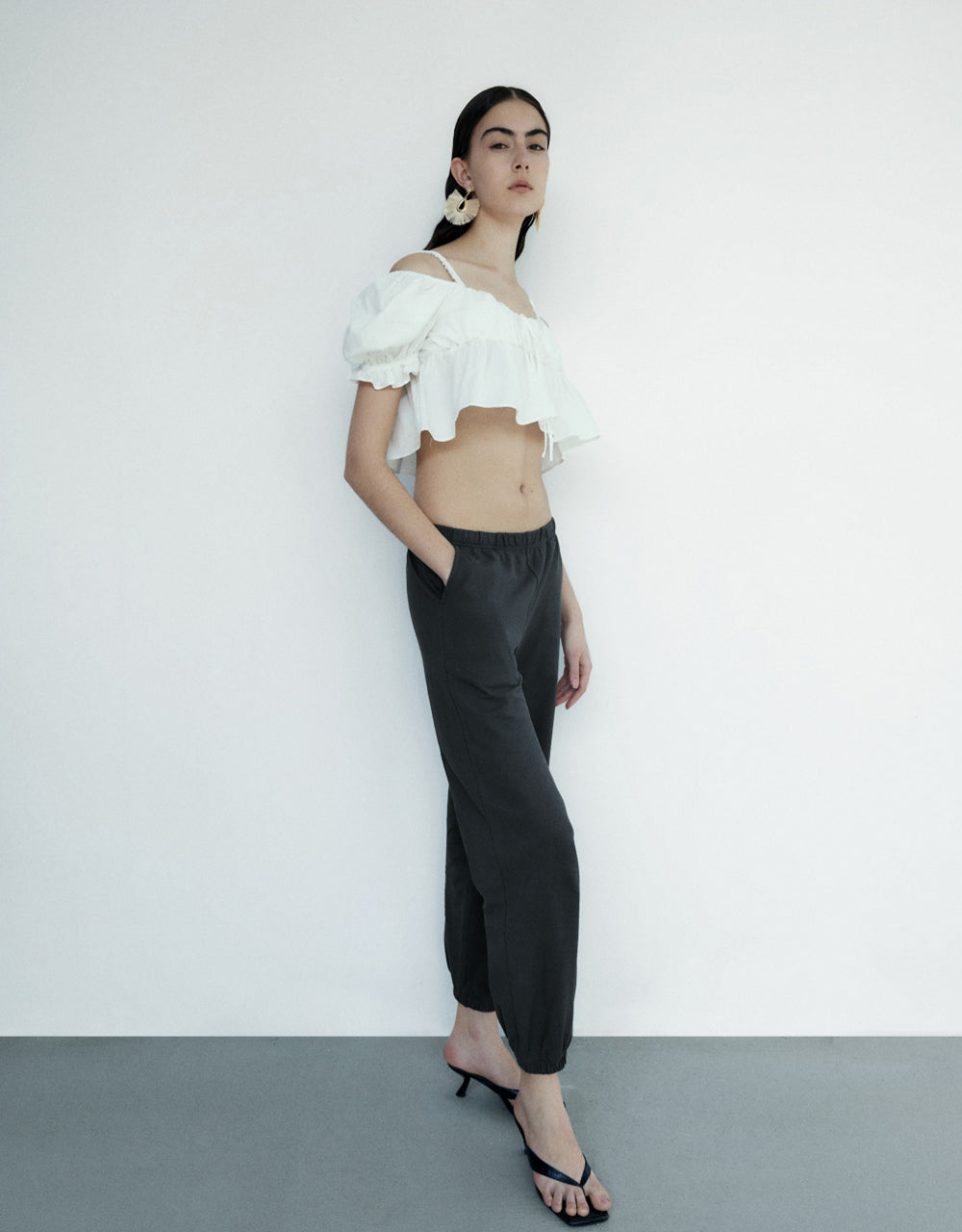 Knitted Cropped Jogger Pants