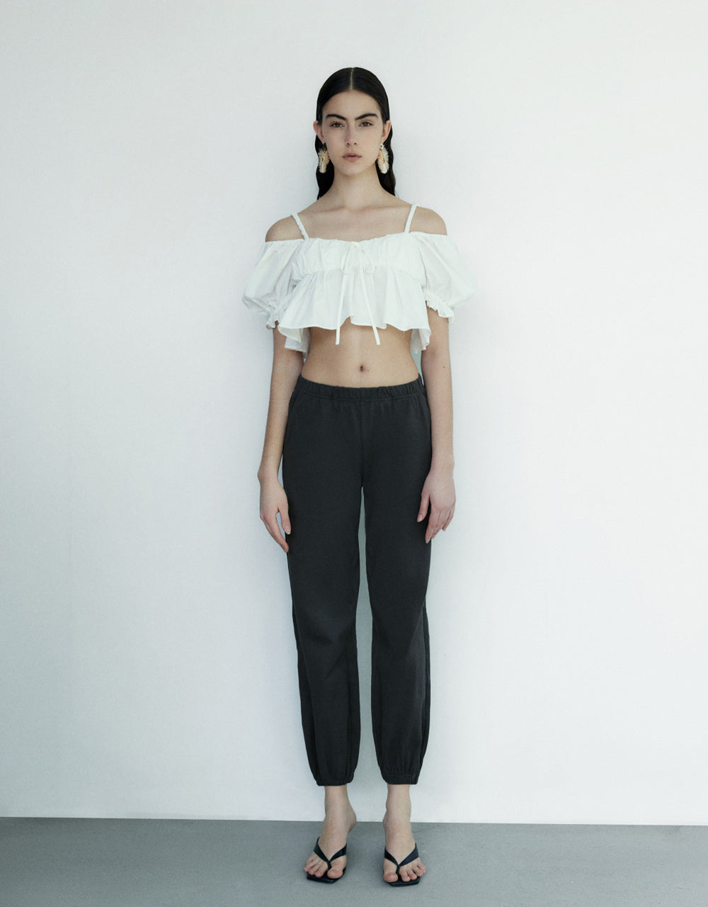 Knitted Cropped Jogger Pants