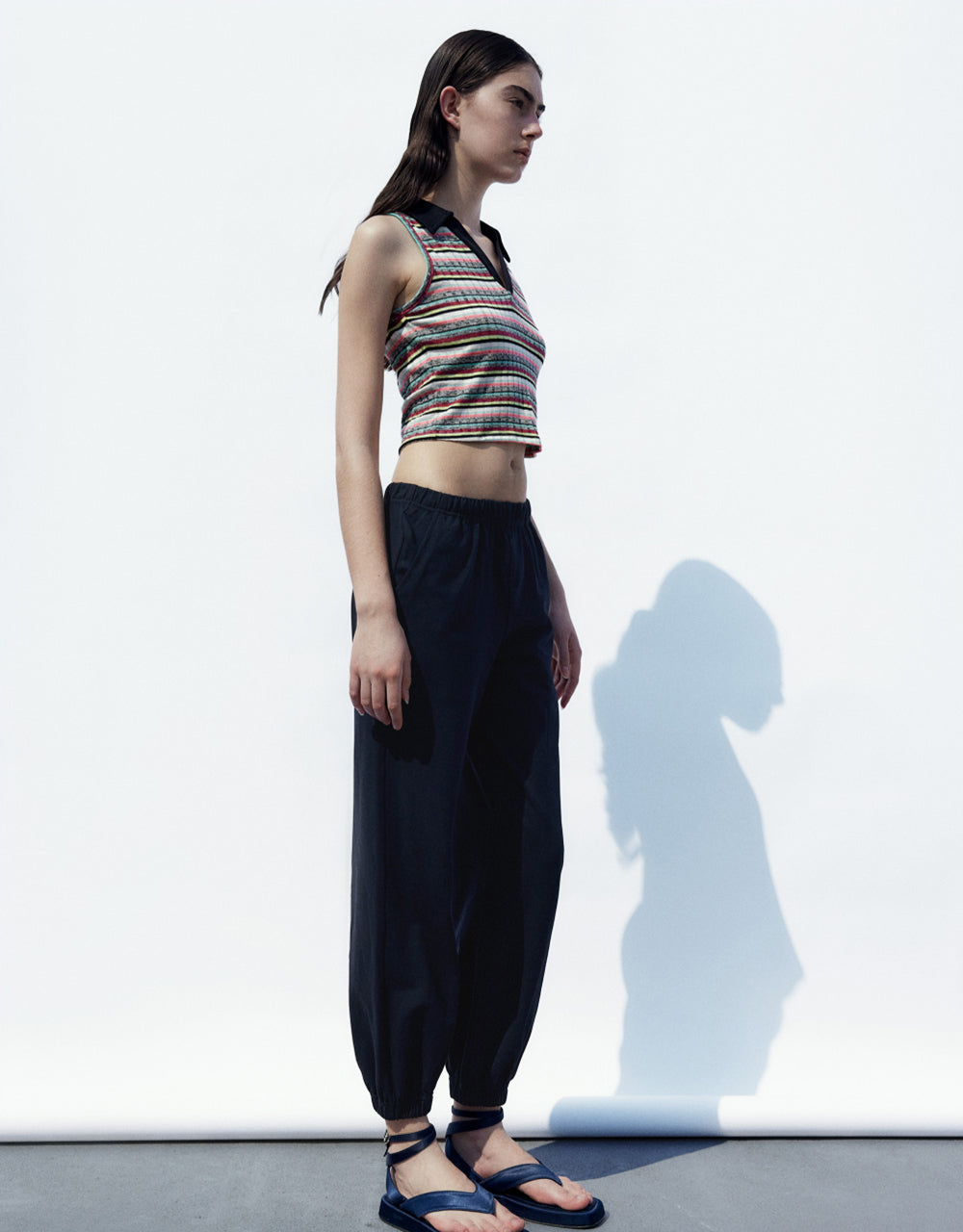 Knitted Cropped Jogger Pants