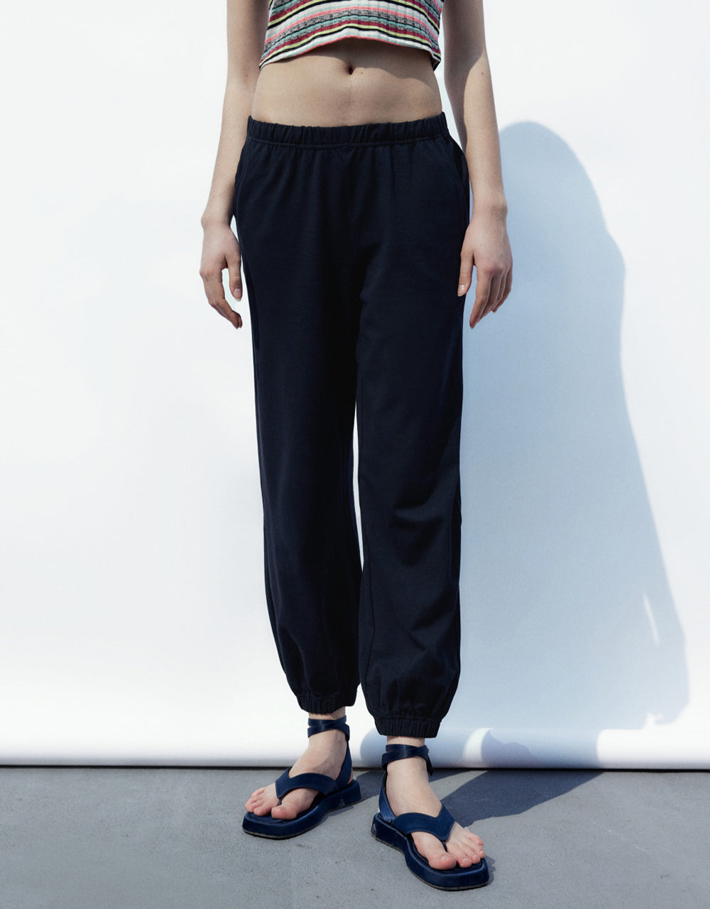 Knitted Cropped Jogger Pants