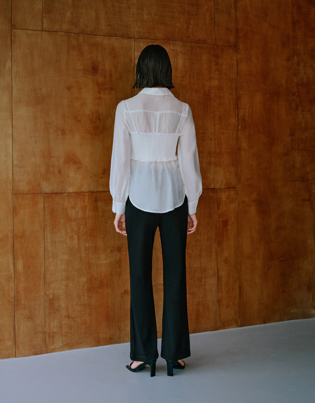 Elastic Waist Knitted Straight Pants