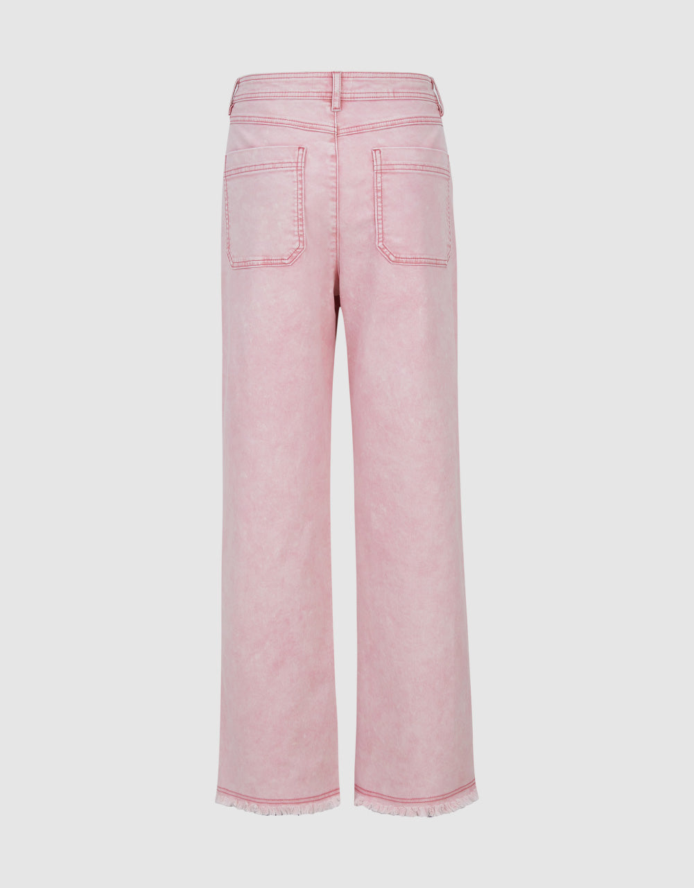 Raw Hem Wide-Leg Pants
