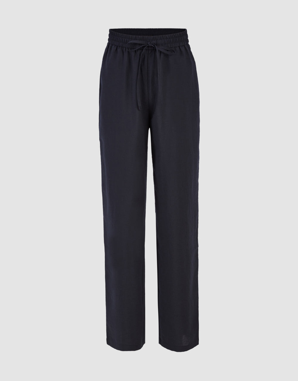 Drawstring Waist Straight Pants
