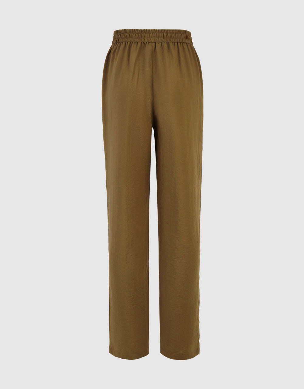 Drawstring Waist Straight Pants