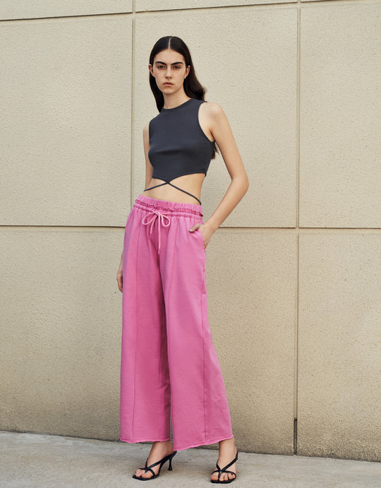 Knitted Wide-Leg Pants