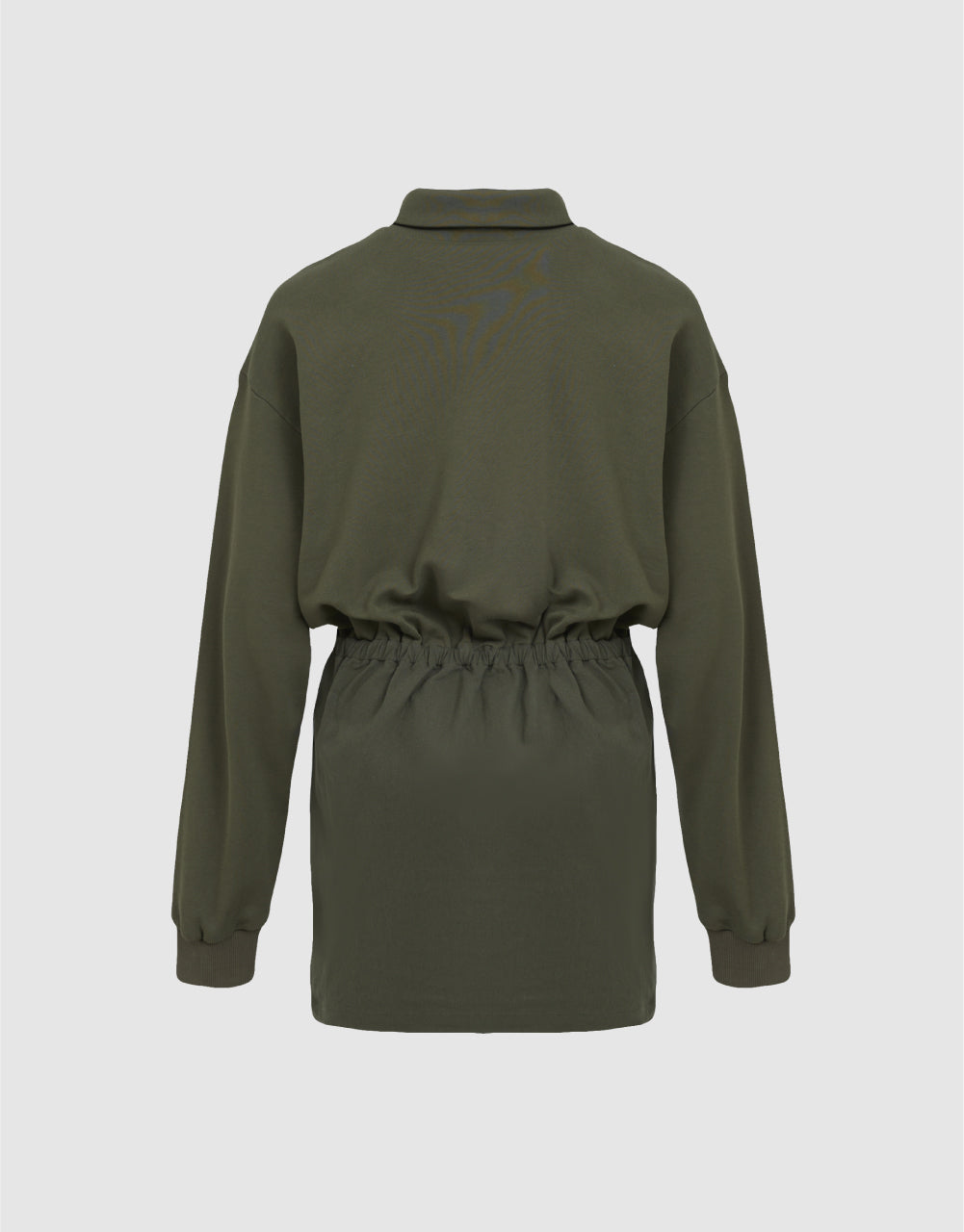 Drop Shoulder Polo Skater Dress