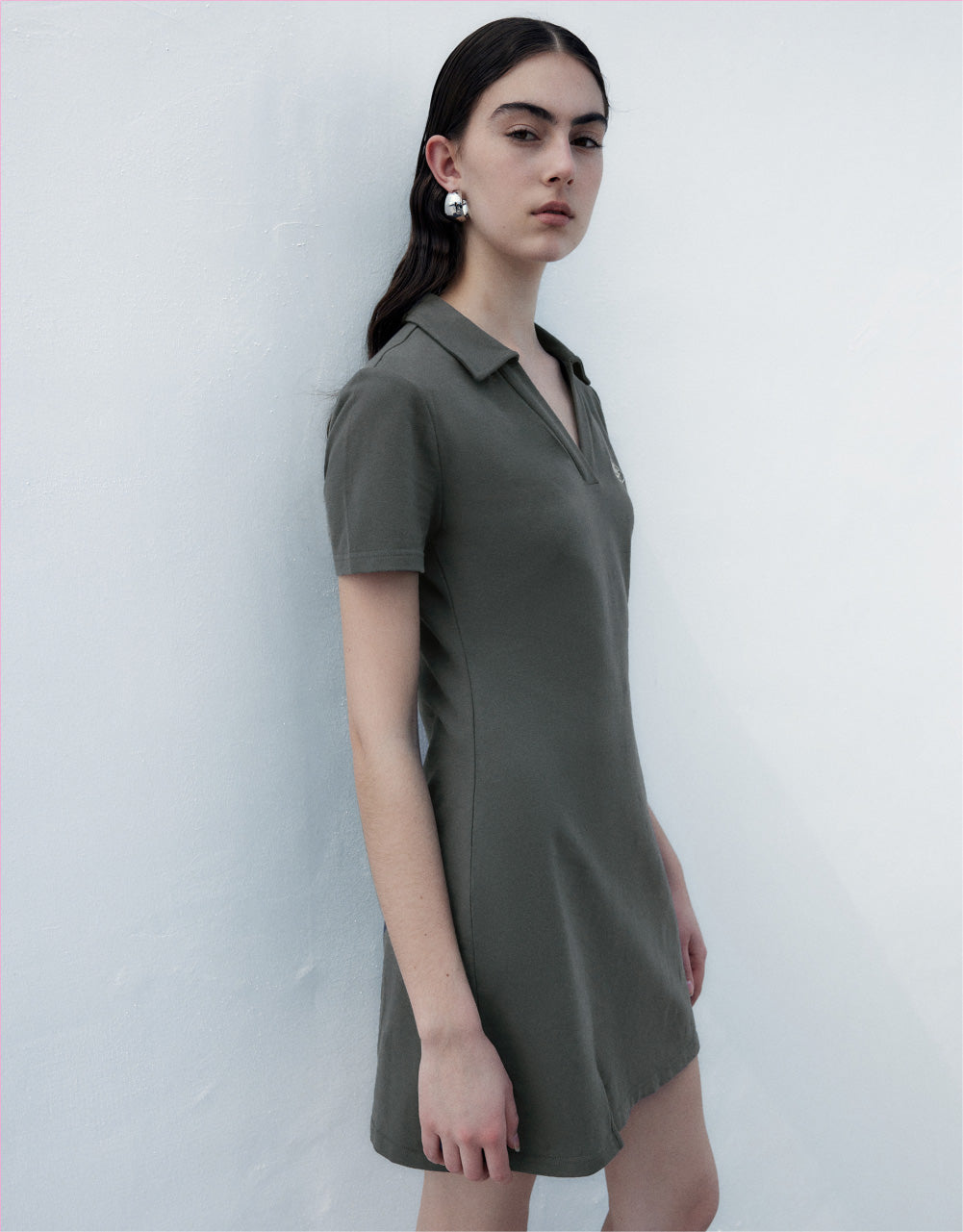 Printed V-Neck A-Line Dress