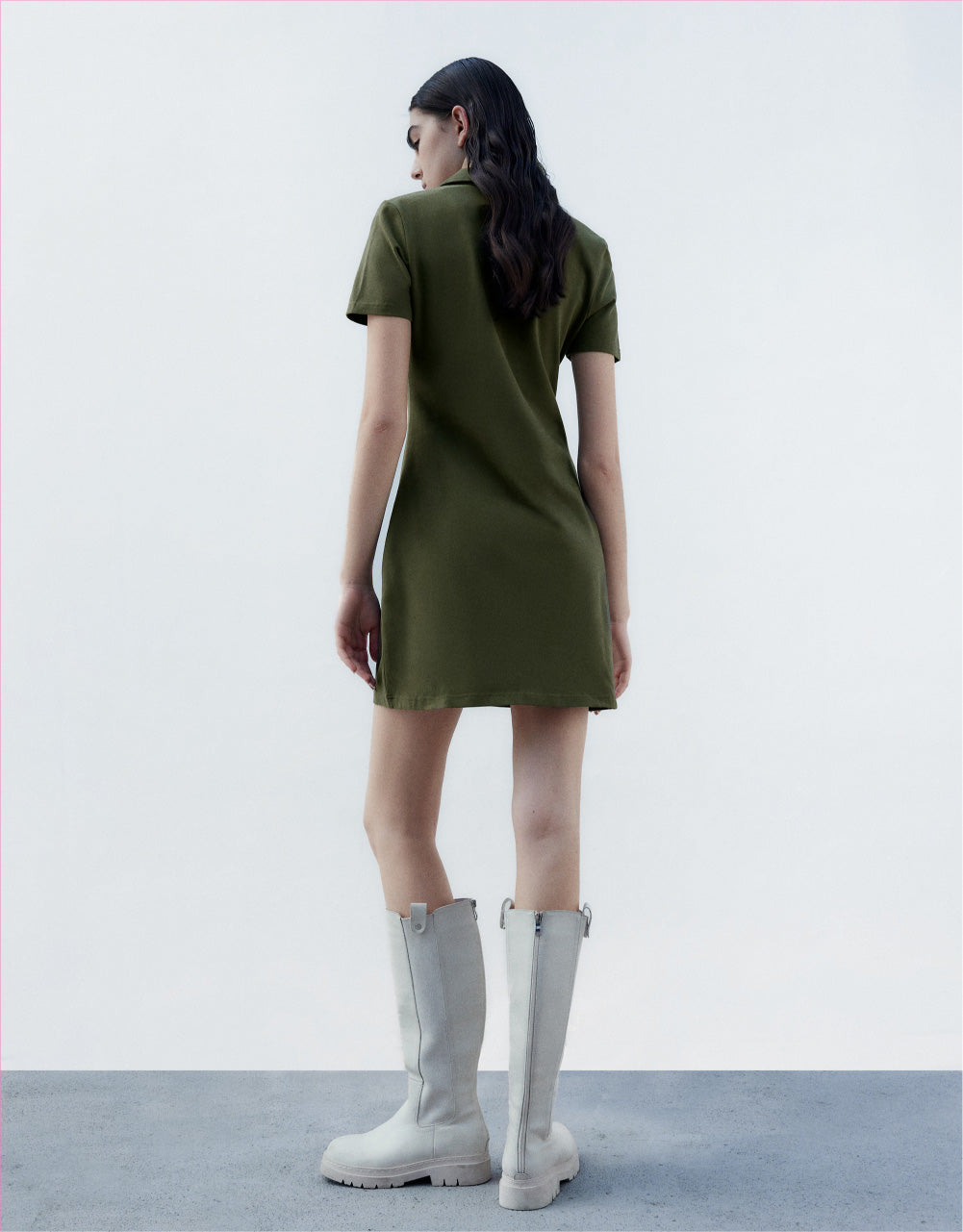 Printed V-Neck A-Line Dress