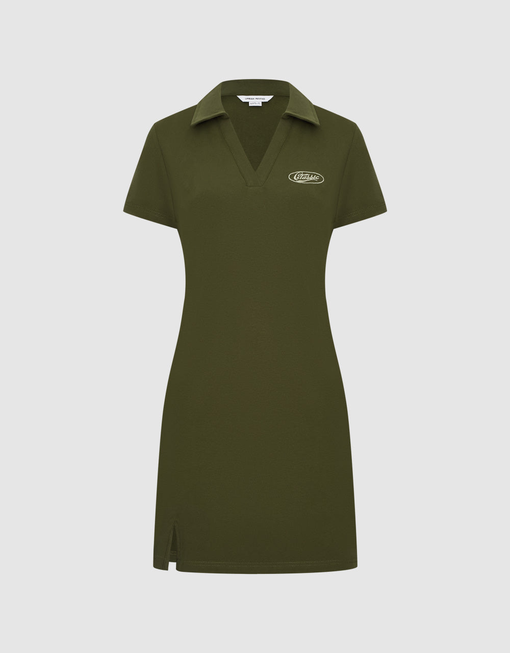 Printed V-Neck A-Line Dress