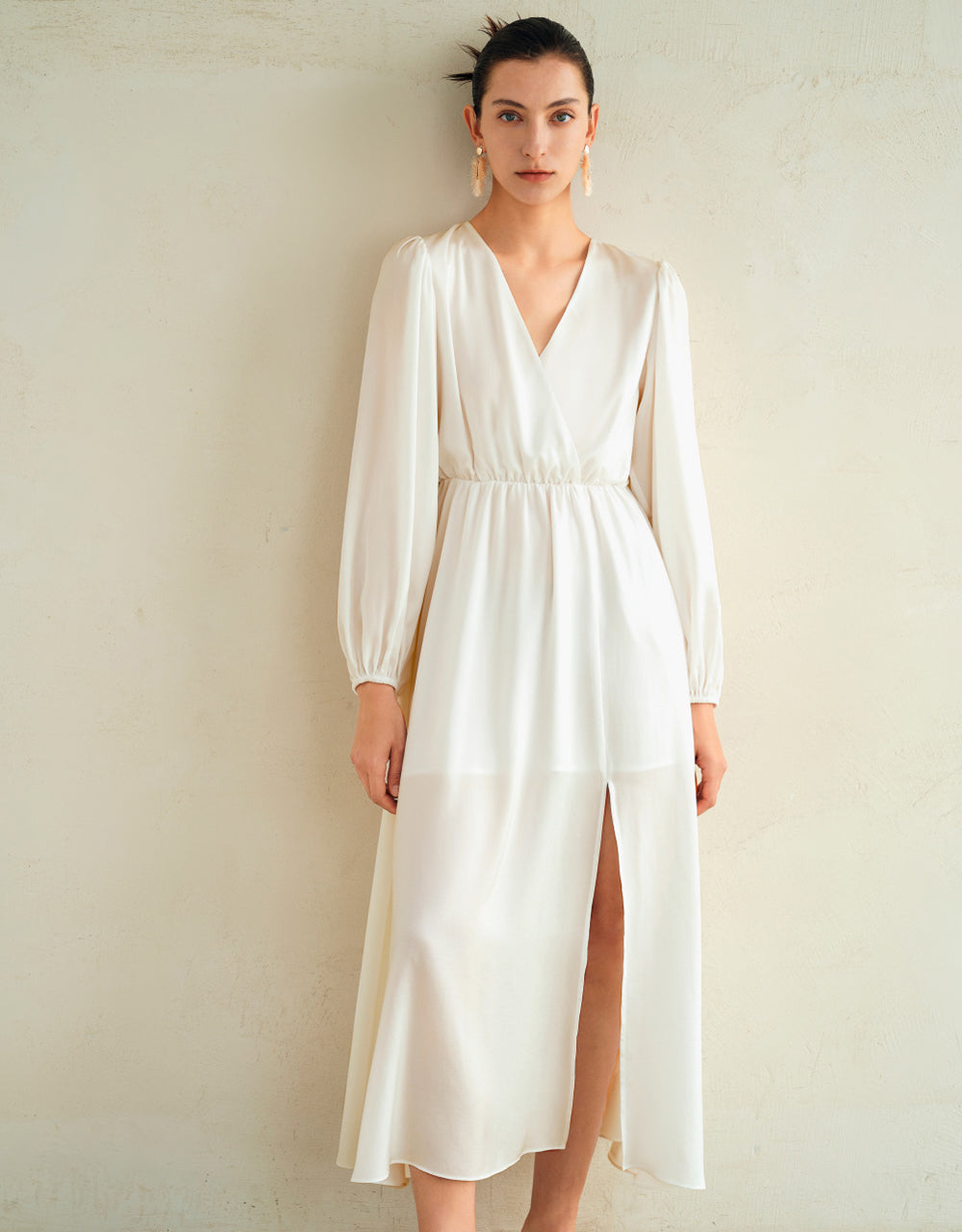 Surplice Front V-Neck Dress