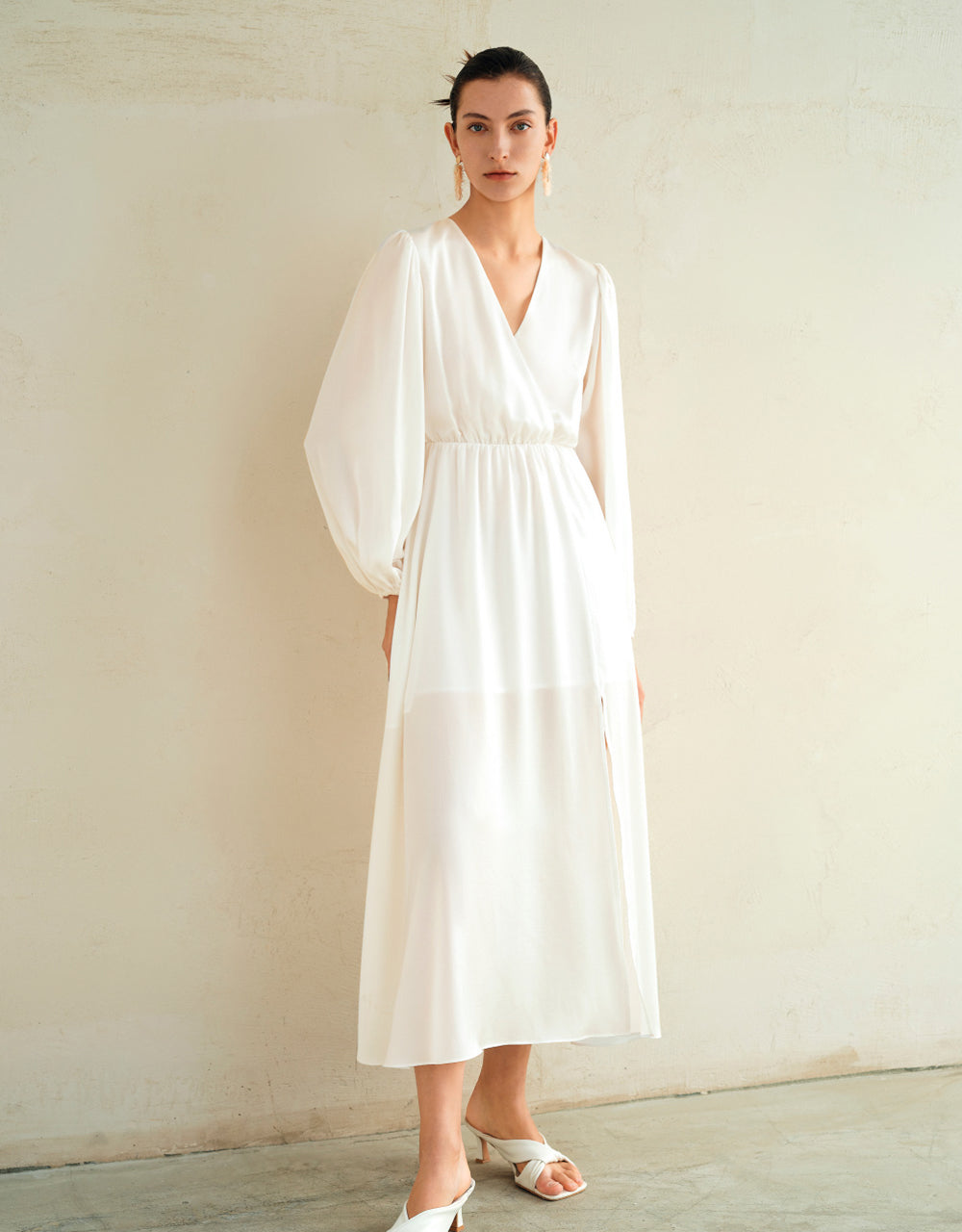 Surplice Front V-Neck Dress