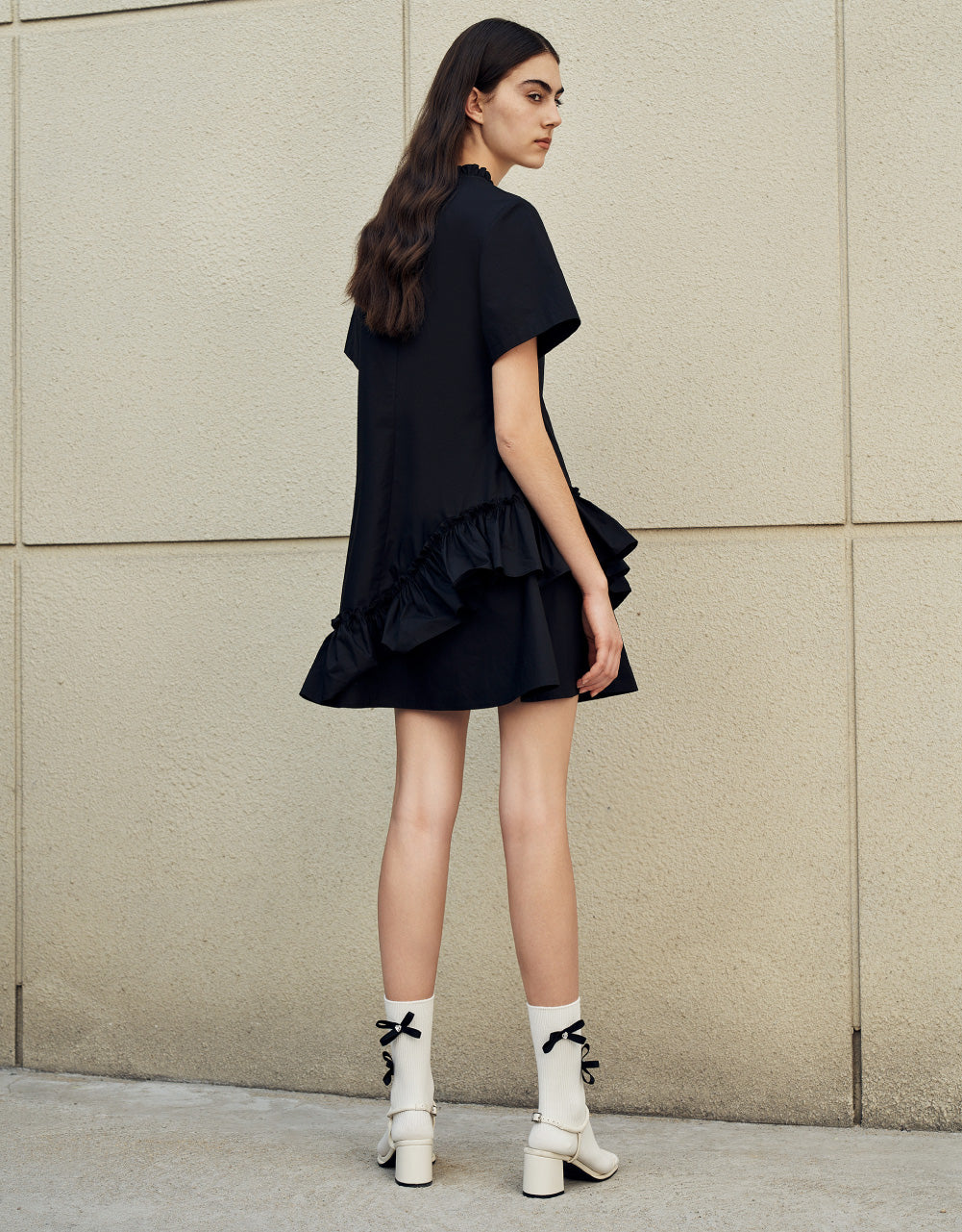 Frill Trim A-Line Dress