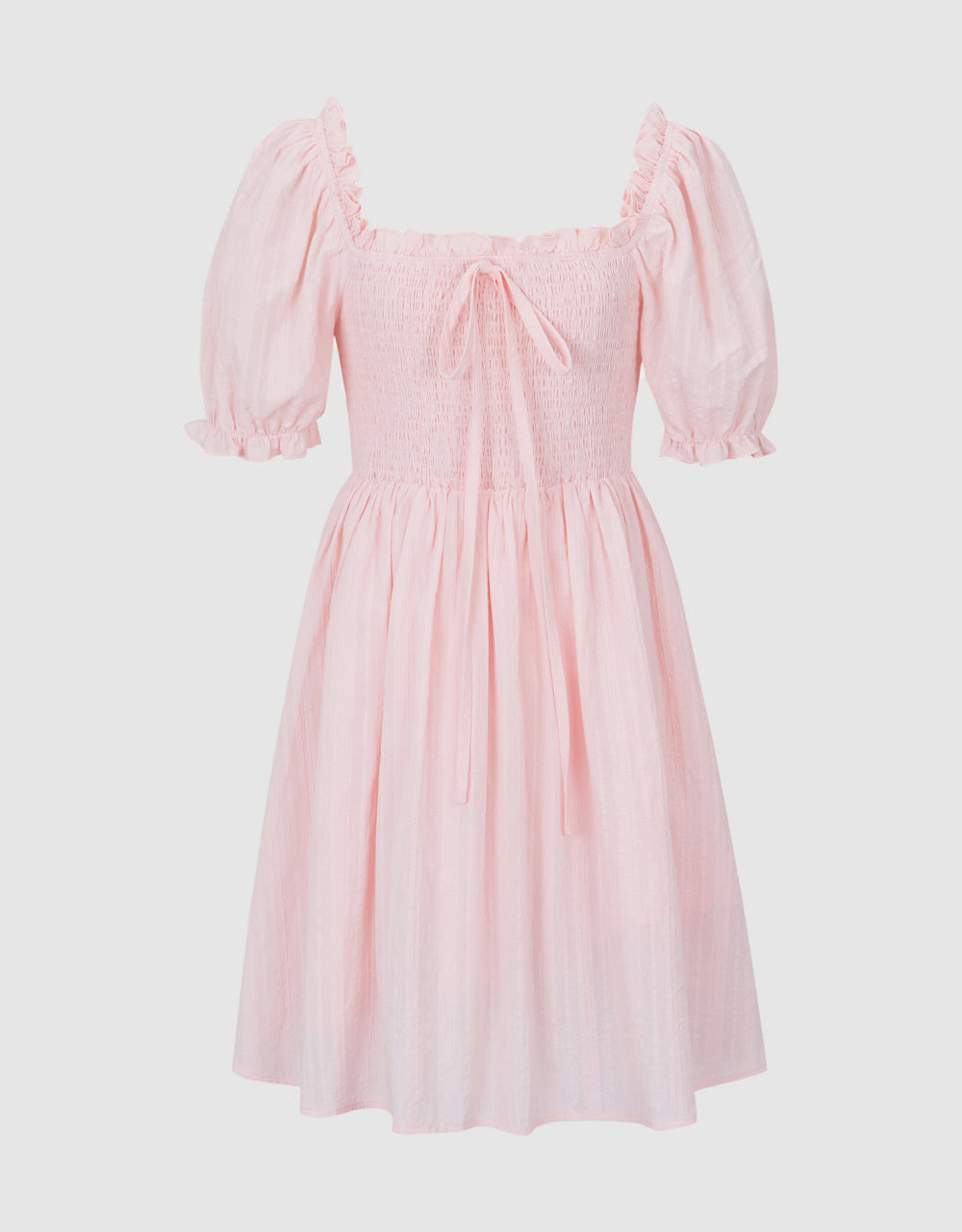 Shirred Skater Dress