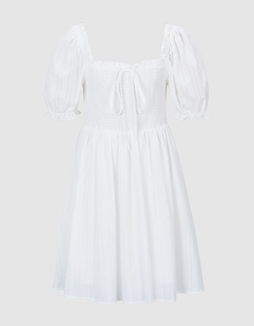 Shirred Skater Dress