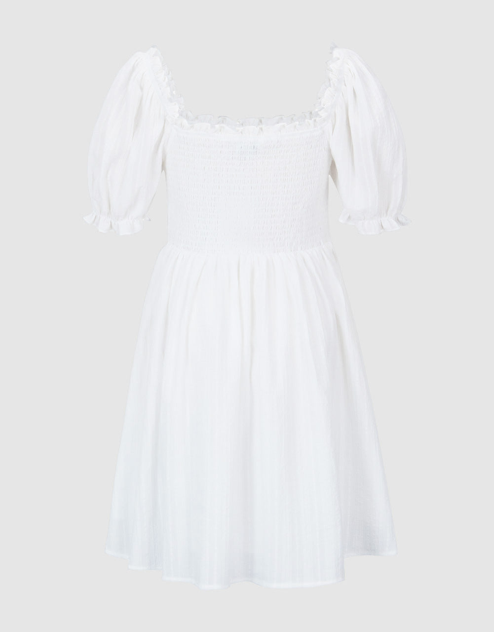 Shirred Skater Dress