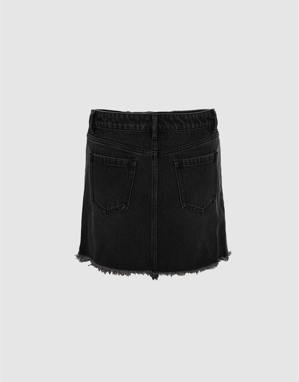 Raw Hem Denim Skirt