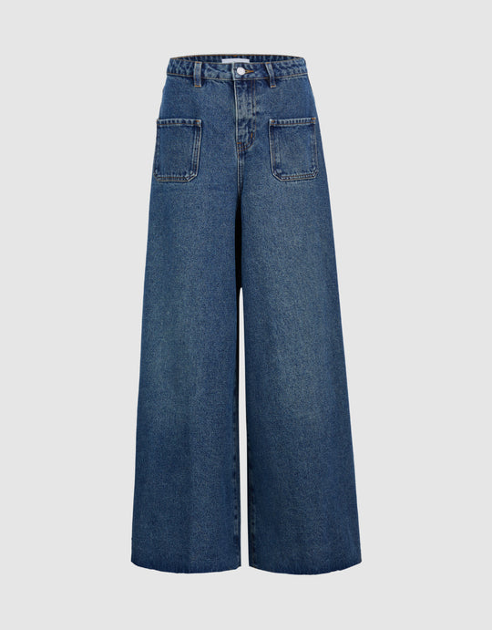 Front Pocket Wide Leg Jeans