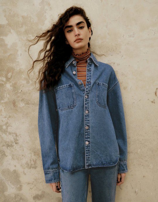 Button Up Denim Shirt