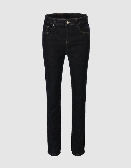 Mid-Waist Straight Jeans
