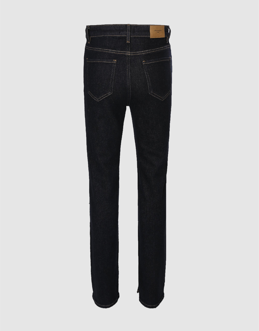 Mid-Waist Straight Jeans