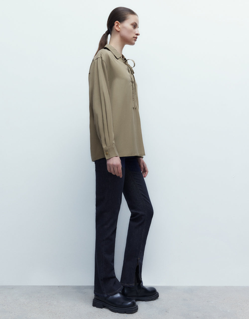 Mid-Waist Straight Jeans