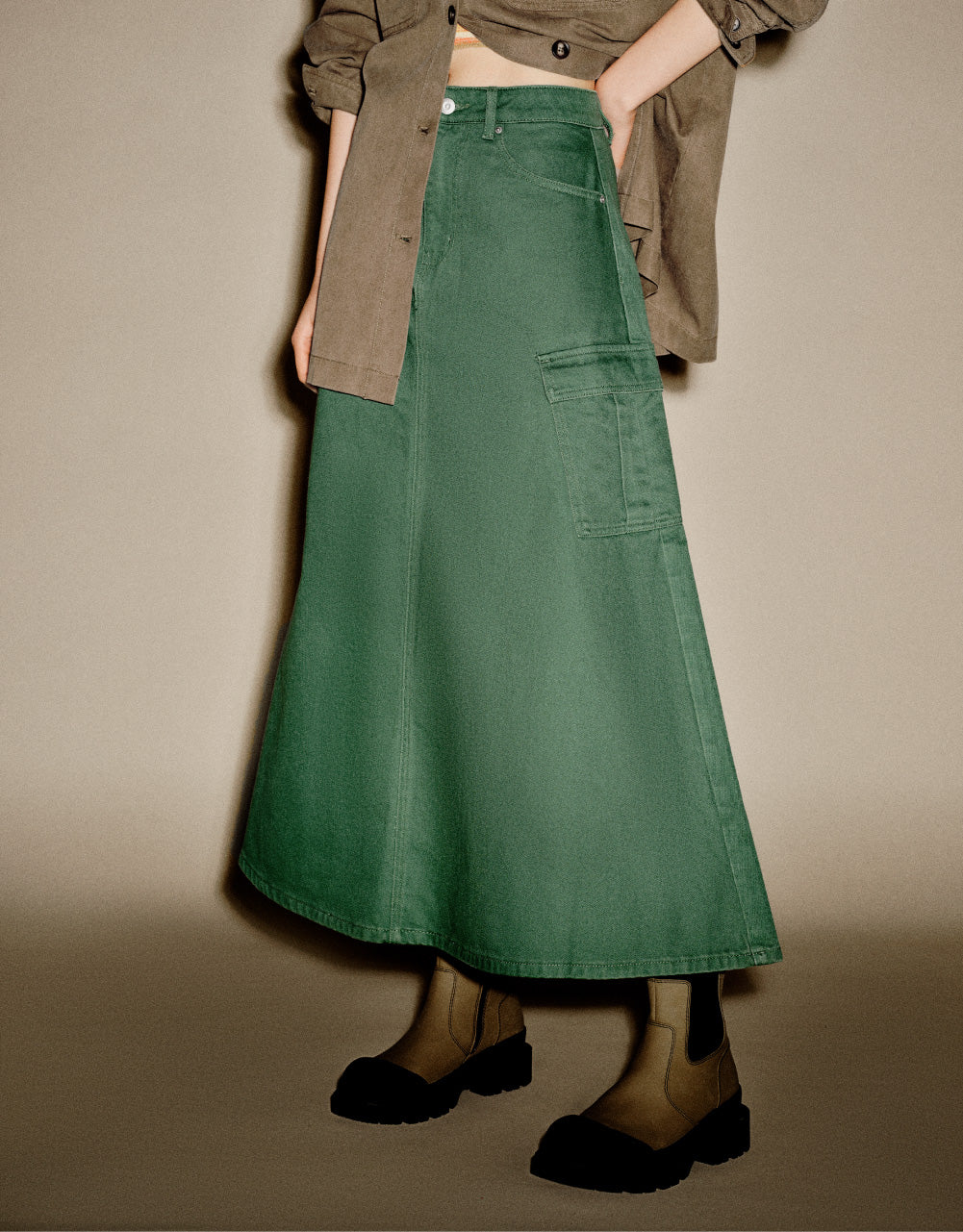 Denim A-Line Skirt