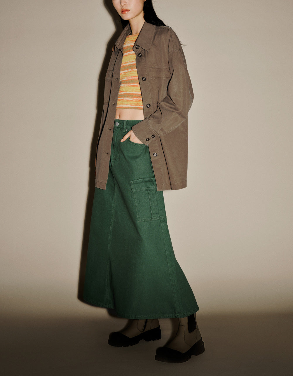 Denim A-Line Skirt