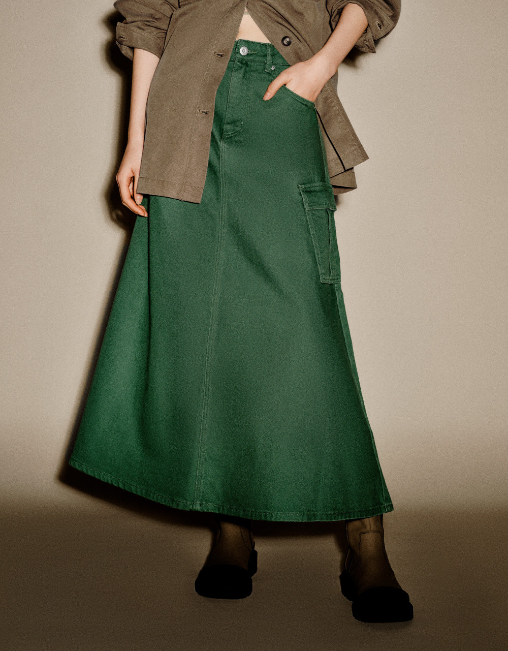 Denim A-Line Skirt