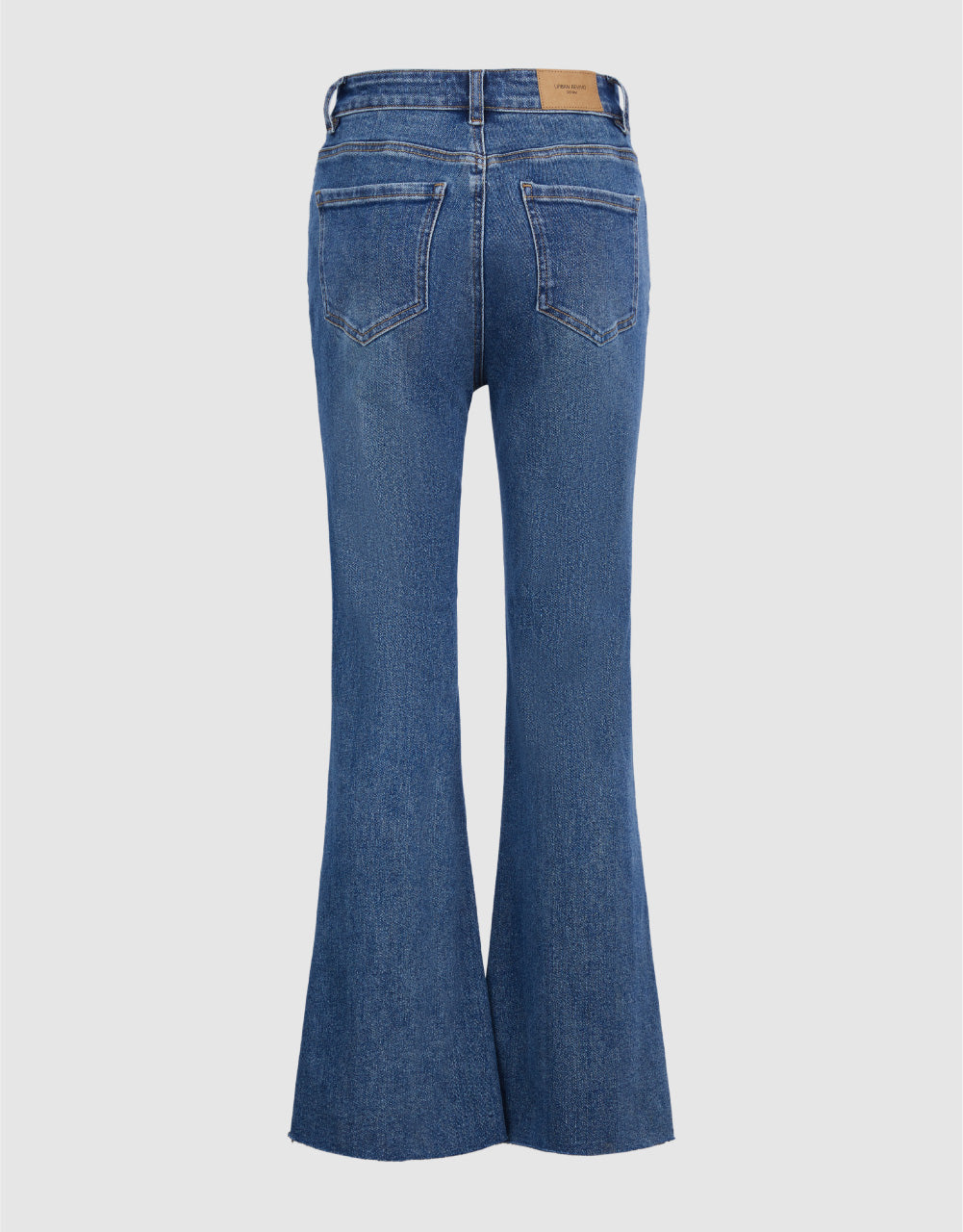Asymmetric Hem Flare Jeans