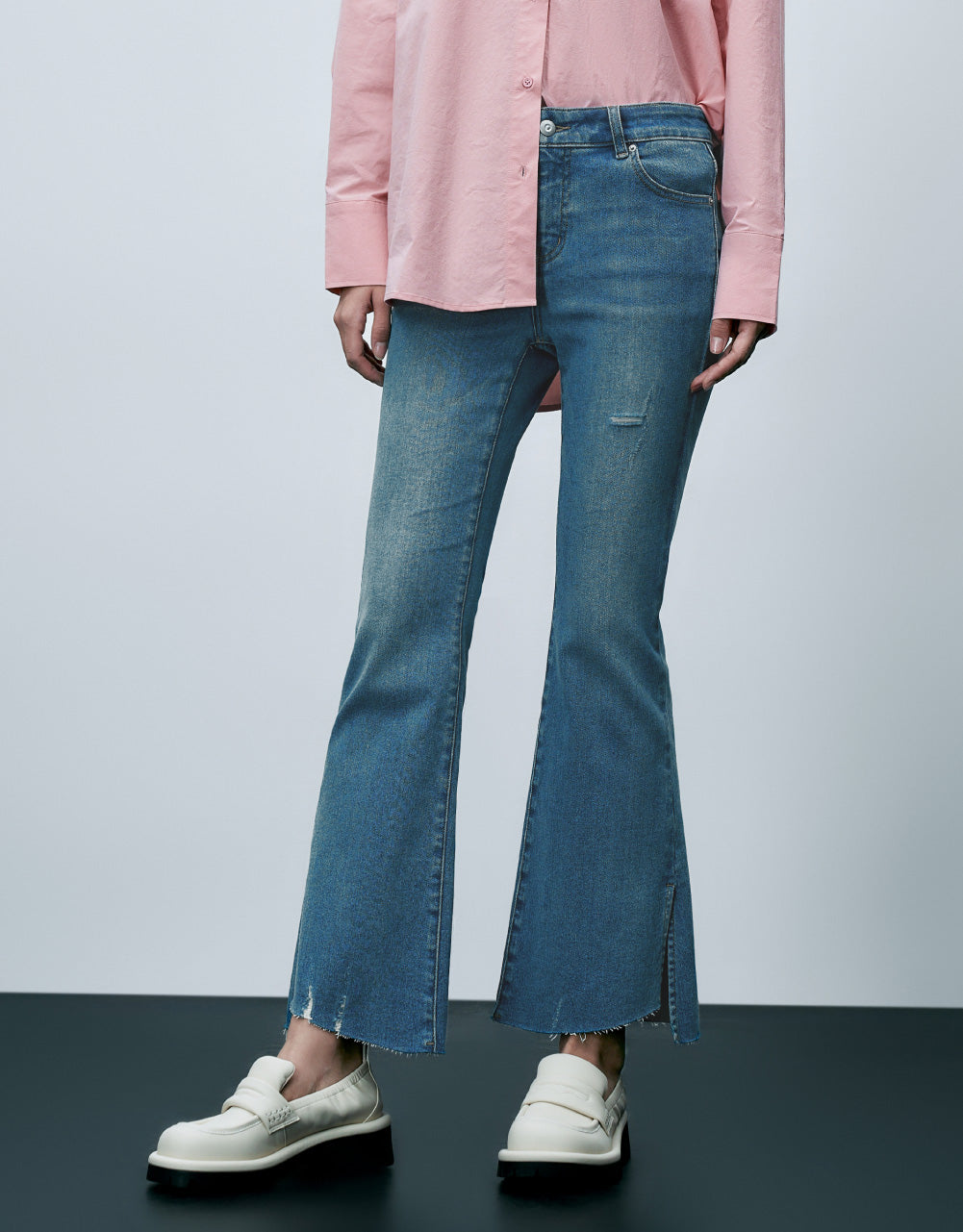 Mid-Waist Flare Jeans