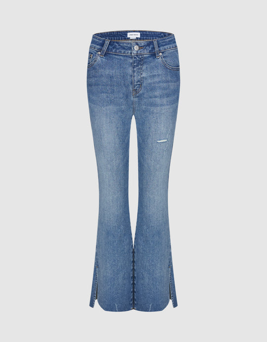 Mid-Waist Flare Jeans