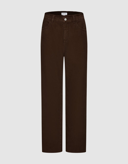 Raw Hem Straight Jeans