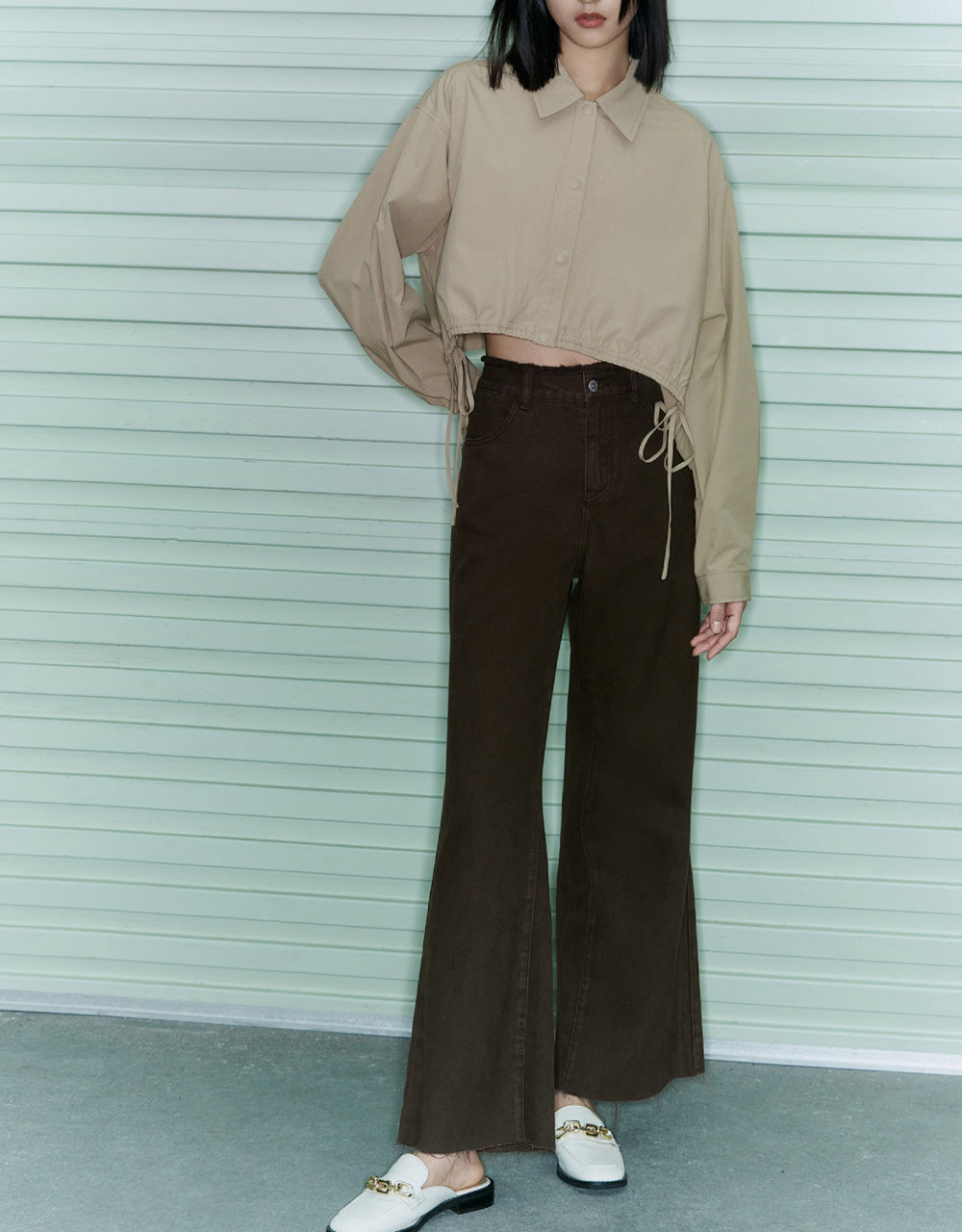 Raw Hem Straight Jeans