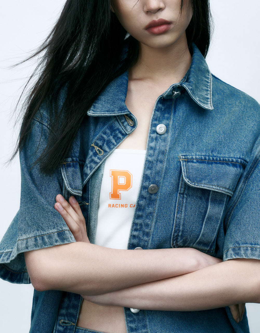 Denim Shirt With 2 Pockets