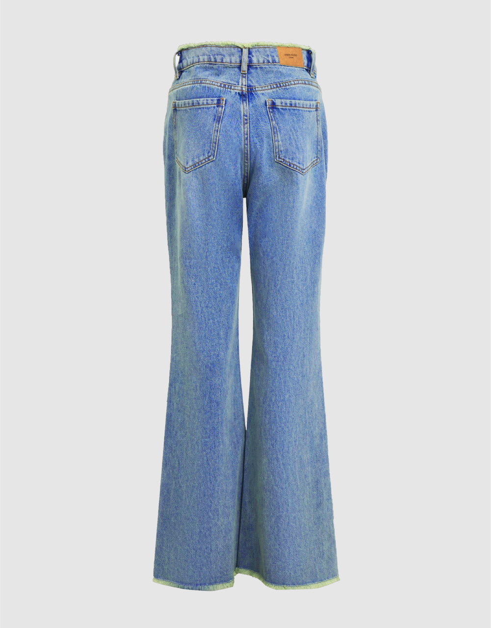 Raw Waist Flare Jeans