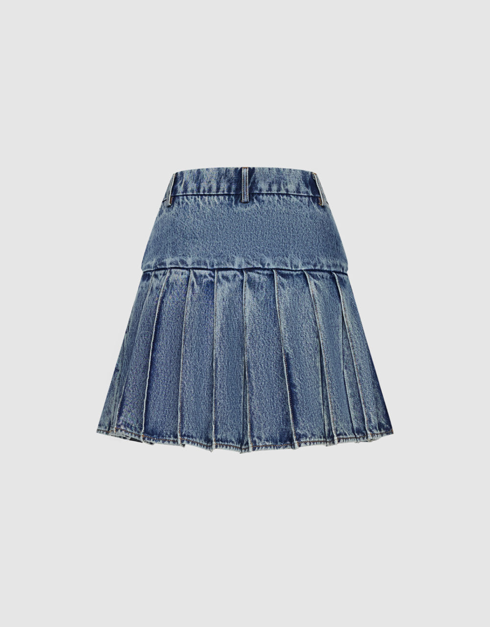Tie Front Denim Skirt
