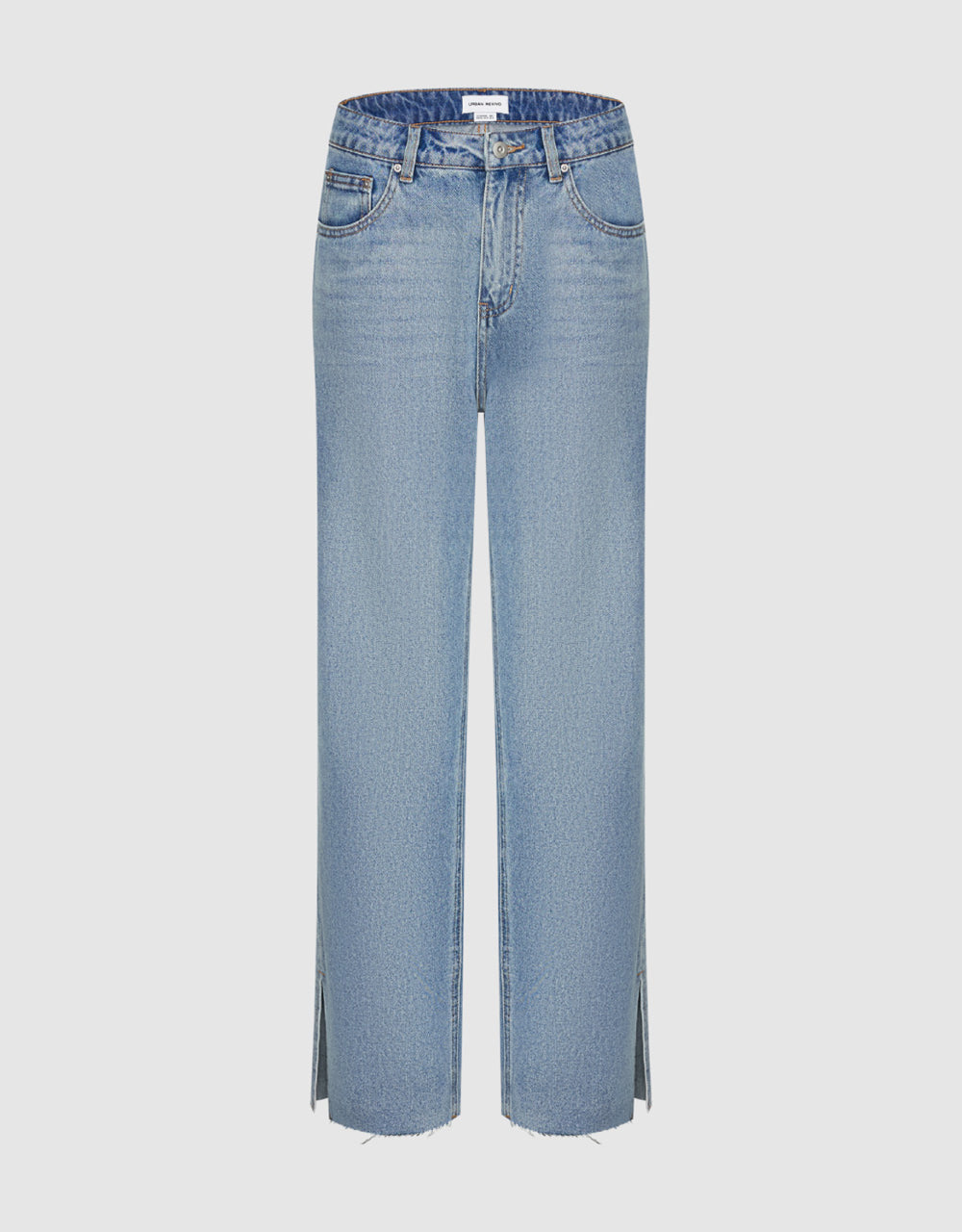 Mid-Waist Straight Jeans
