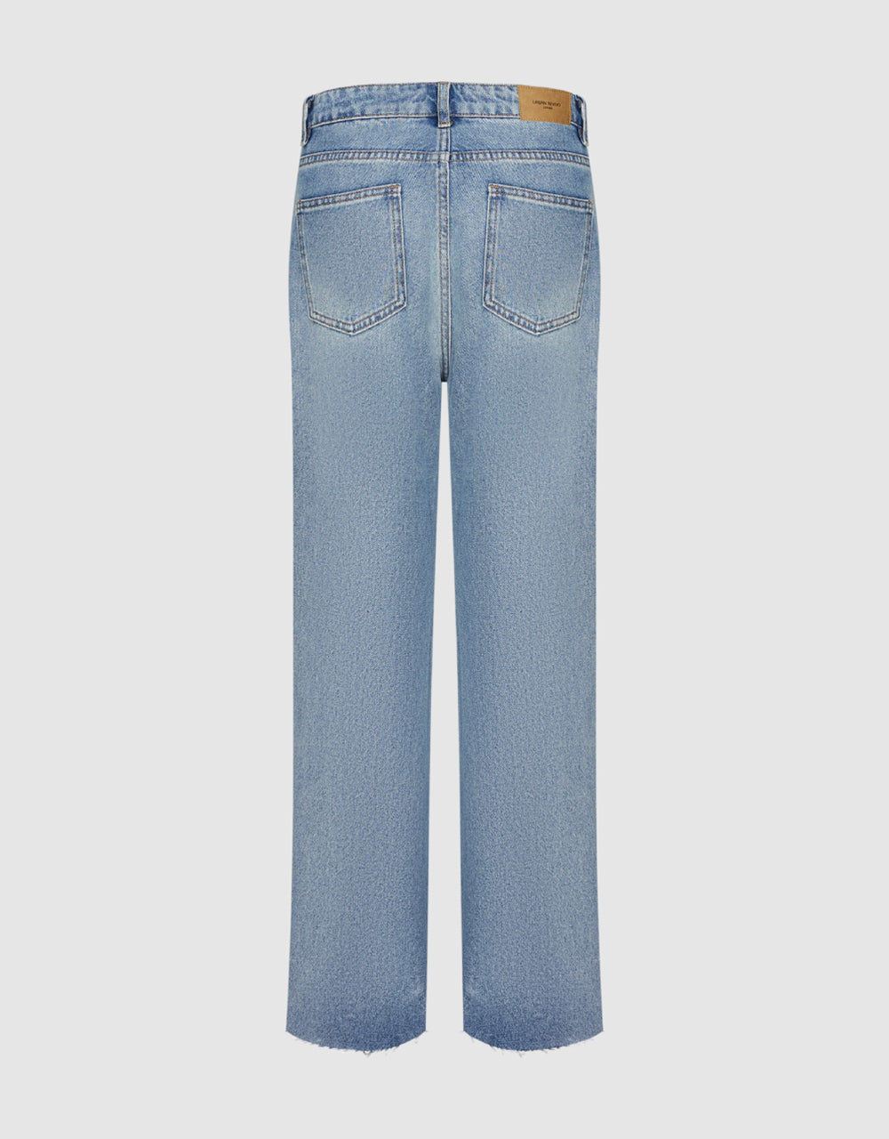 Mid-Waist Straight Jeans