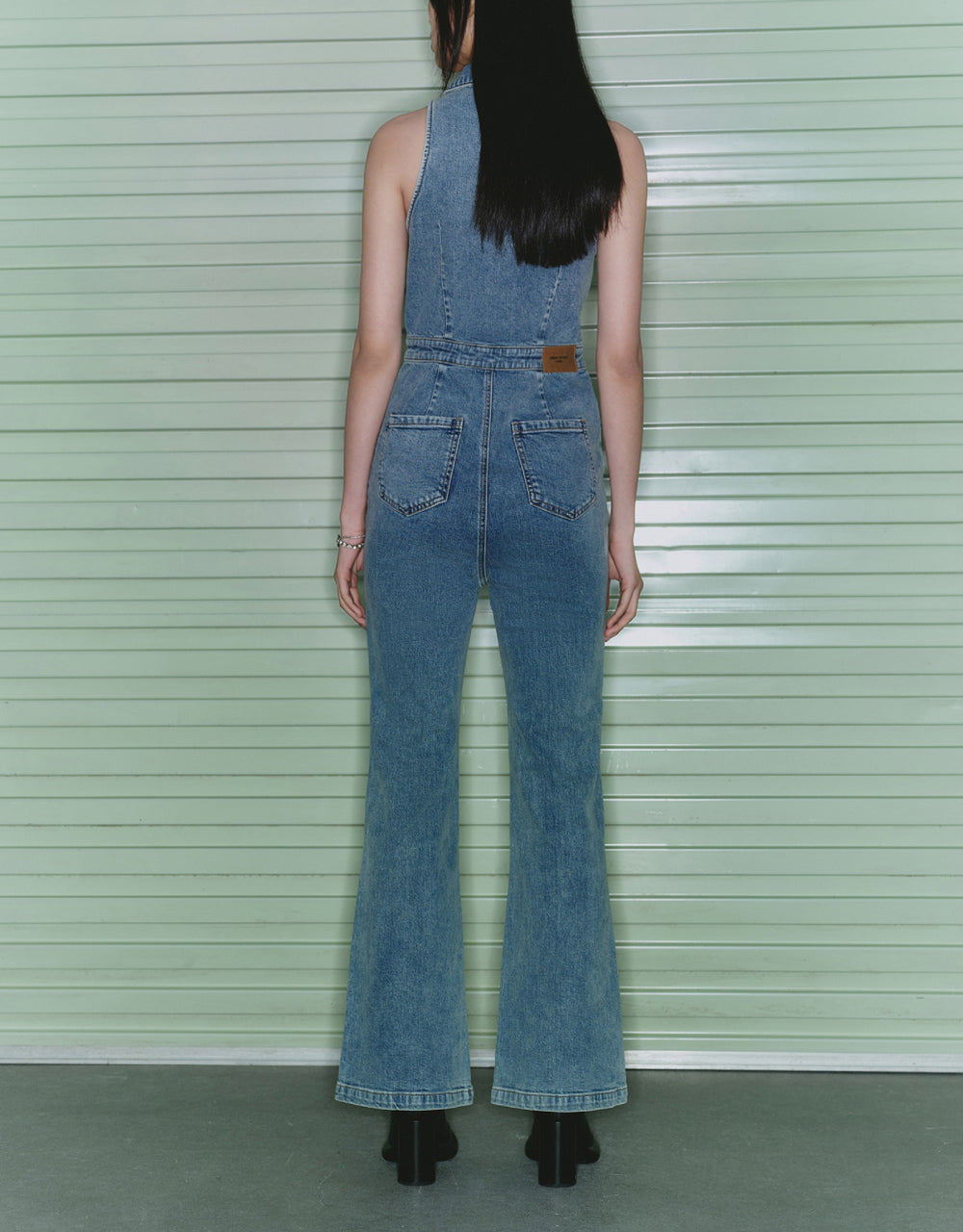 Sleeveless Skinny Denim Jumpsuits