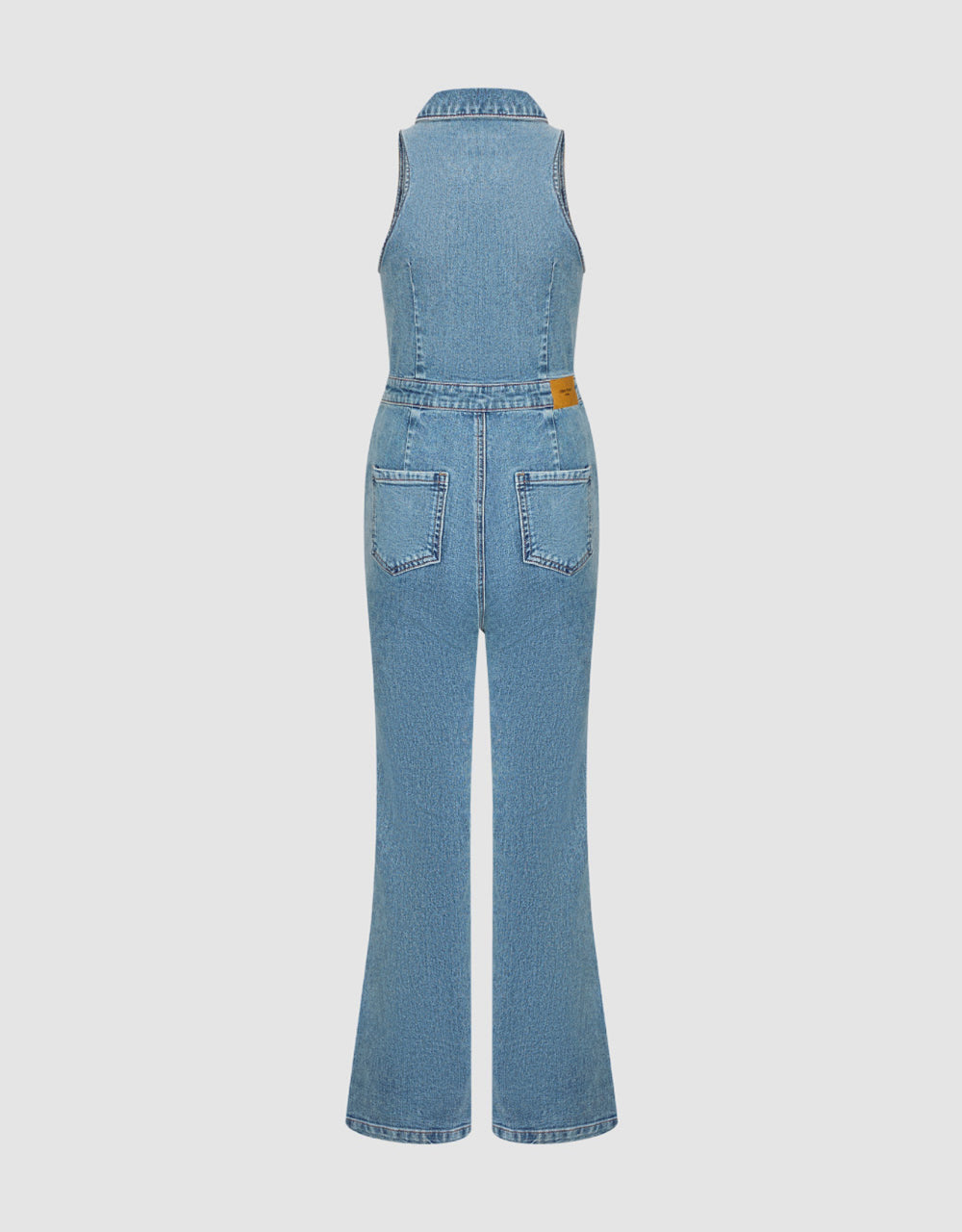 Sleeveless Skinny Denim Jumpsuits