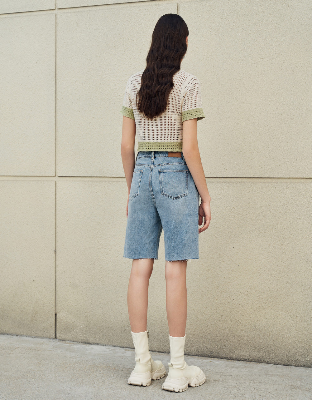 Raw Hem Denim Shorts