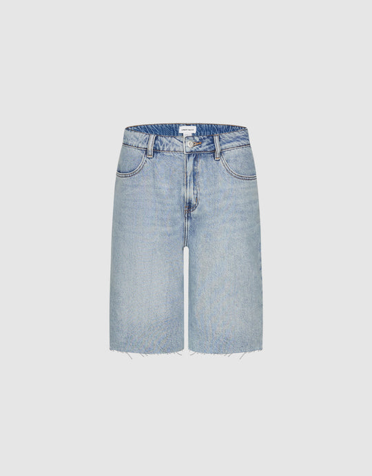 Raw Hem Denim Shorts