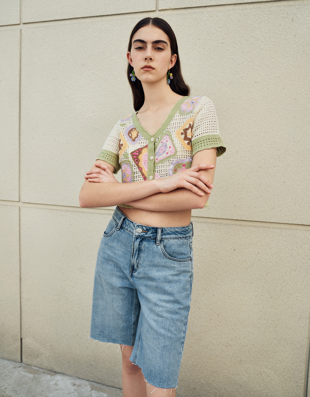 Raw Hem Denim Shorts