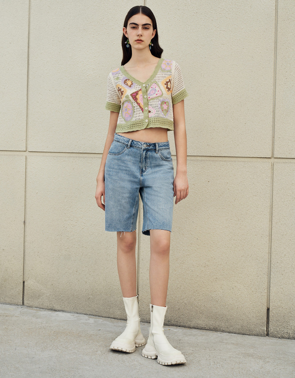 Raw Hem Denim Shorts