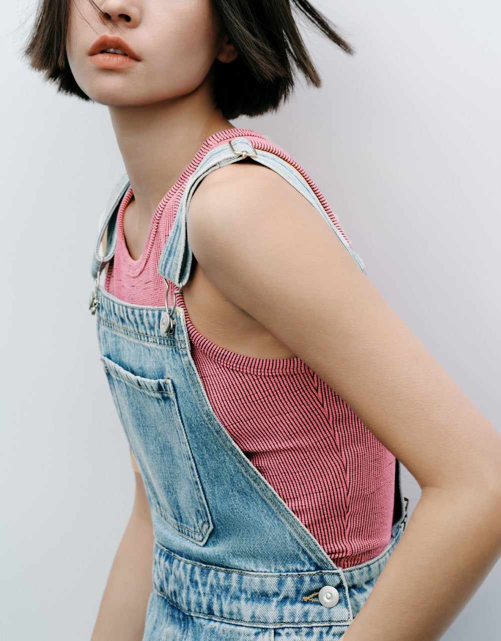 Short Denim Overalls