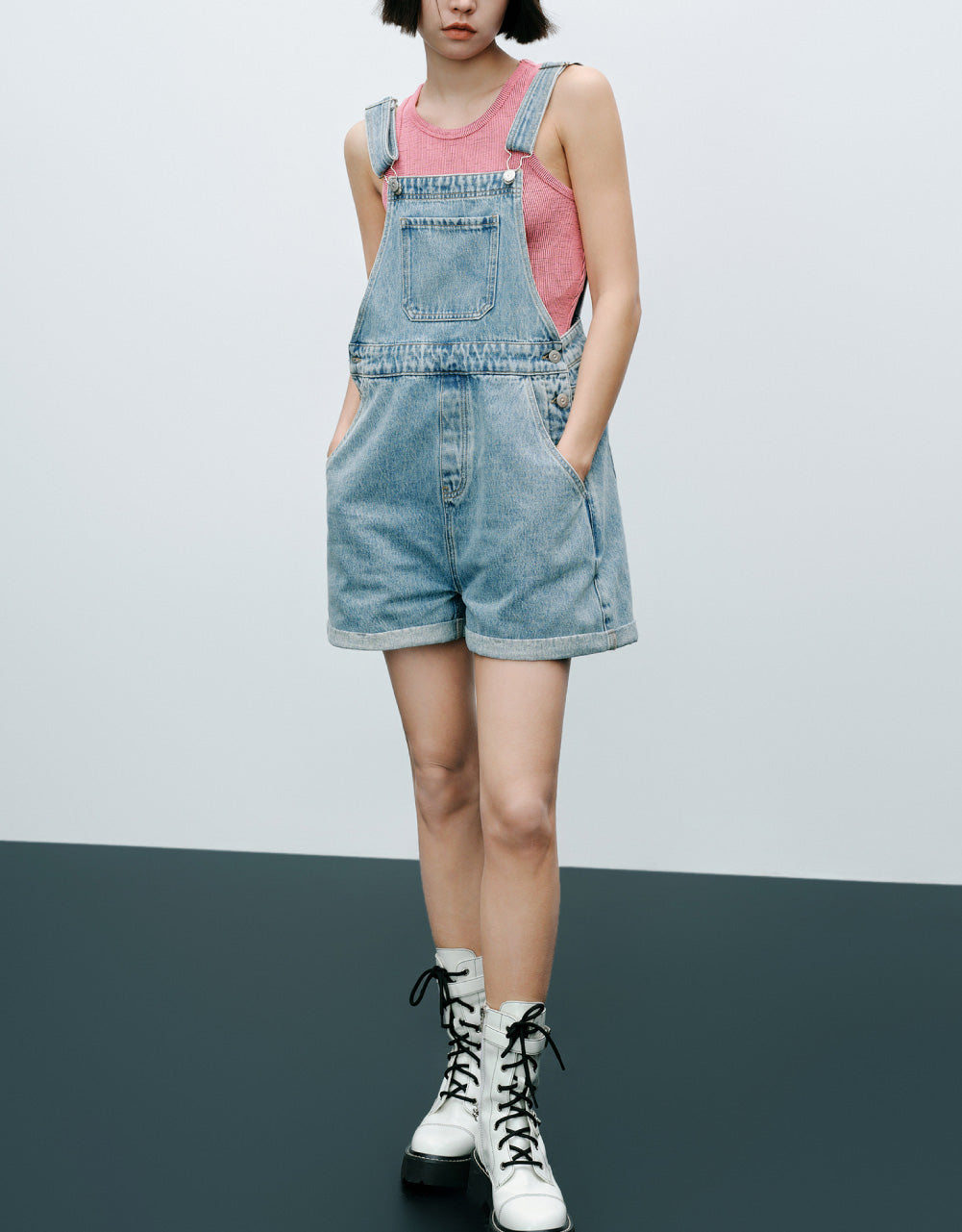 Short Denim Overalls