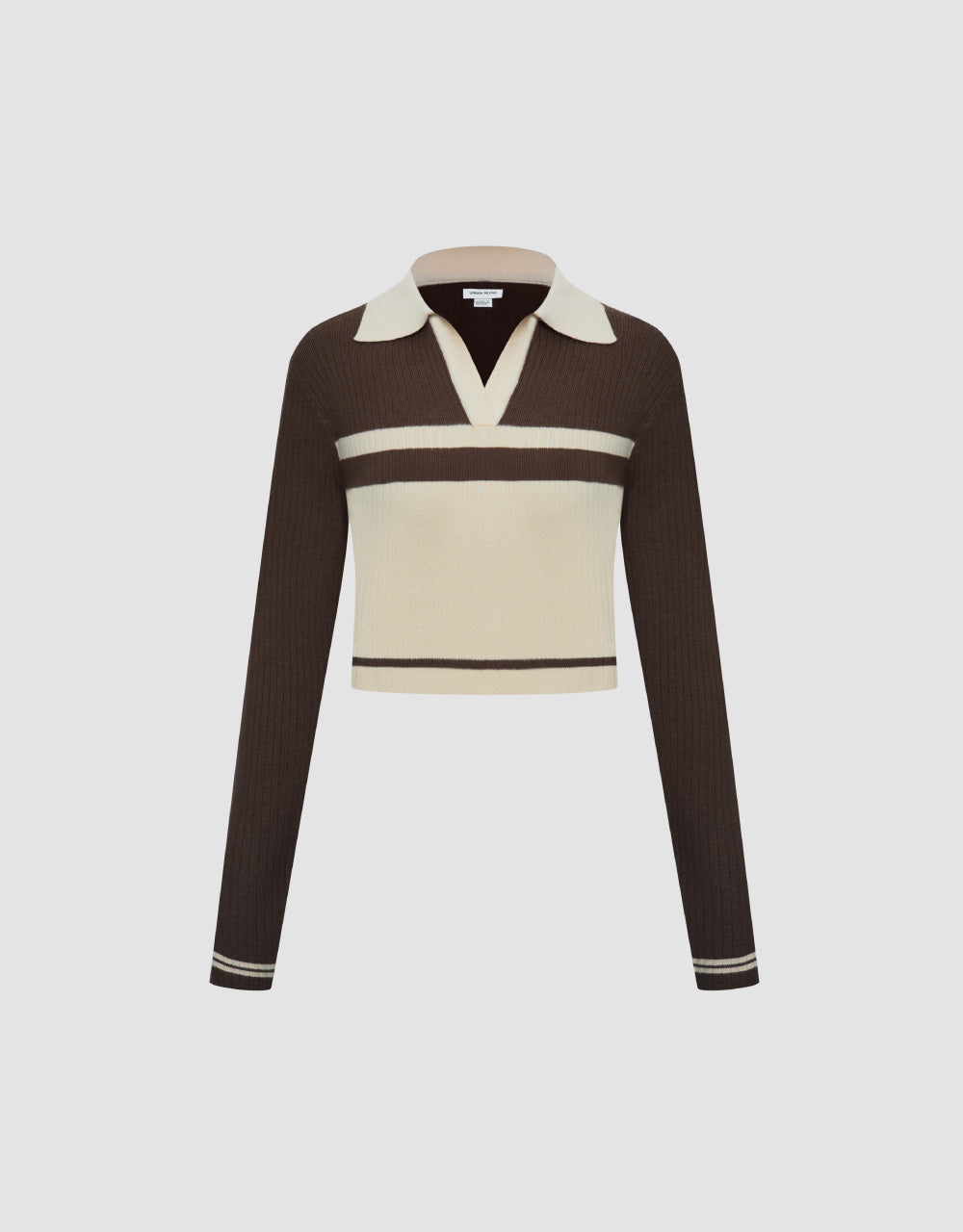 Cropped Polo Knit Jumper