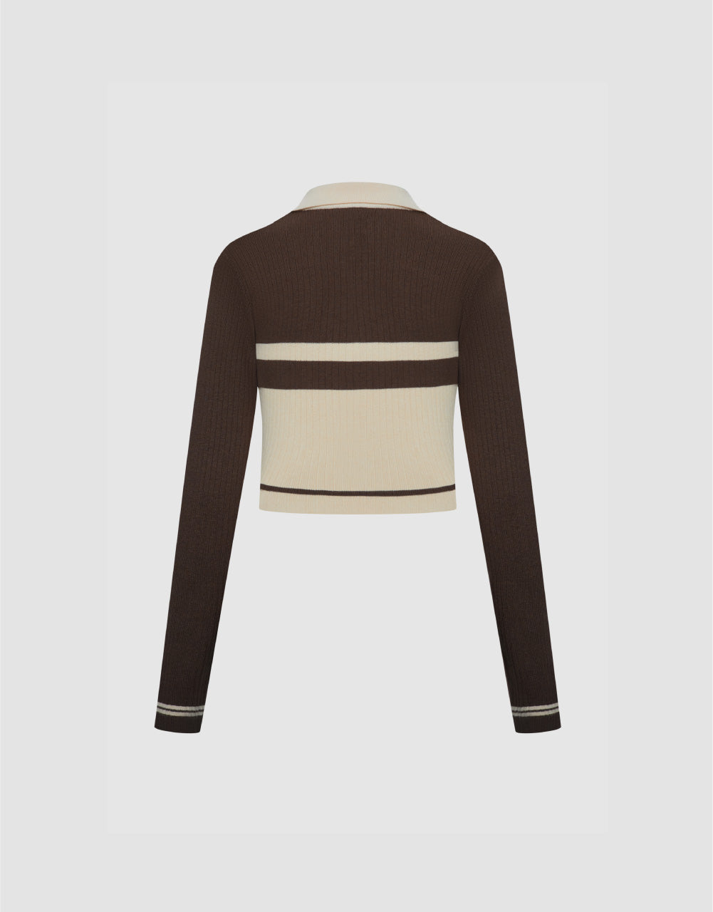 Cropped Polo Knit Jumper